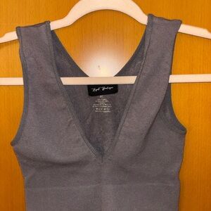 Elegant Gray V-Neck Tank Top